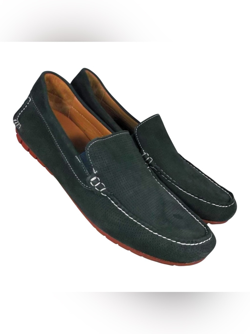 Johnston & Murphy Men's  Cort Moc Suede Slip-On Driving Loafers